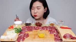 한우 아롱사태 육회 리얼사운드 먹방 ASMR RAW BEEF SHANKS MUKBANG EATING SOUNDS (NO TALKING) | NAJIN