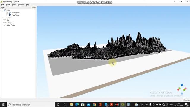 QGIS2threeJS sample Model | QGIS