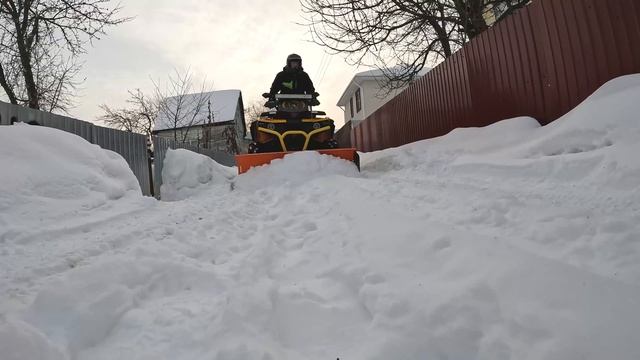 КУПИЛ ОТВАЛ ДЛЯ КВАДРОЦИКЛА На что способен снегоотвал?