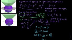 15.8: Use a triple integral in spherical coordinates to find the volume bounded by a cone & a spher