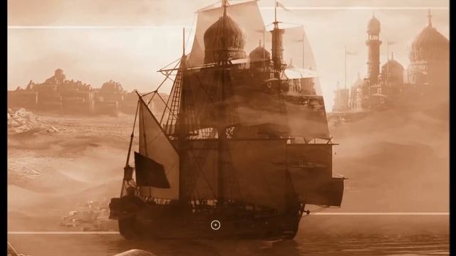 Картина корабль. Сюрреалистический корабль.