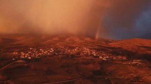 Rainbow storm by drone