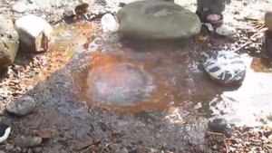 Источник горящей воды в Южной Осетии