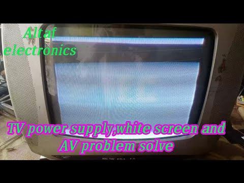 CRT TV power supply,white screen and AV problem solve Urdu Hindi смотреть онлайн