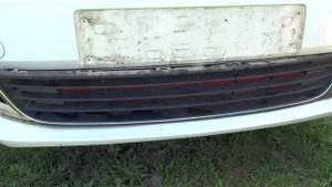 снятие решётки бампера + сетка в бампер, VW polo sedan