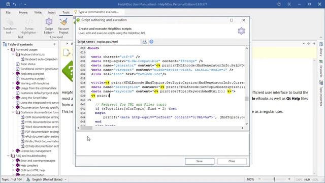 How to define robots.txt and Robots meta tags in the HTML documentation generated by HelpNDoc ?
