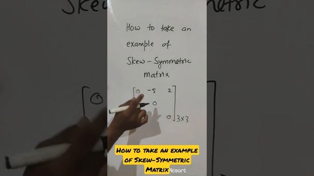How to take an example of Skew-Symmetric Matrix #short #mathshort #skewsymmetricmatrix #LarsanRajes