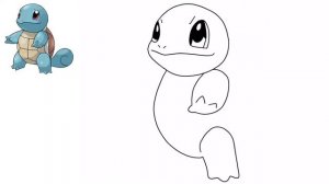 Как легко нарисовать покемона Сквиртла! #007 | Поколение 1