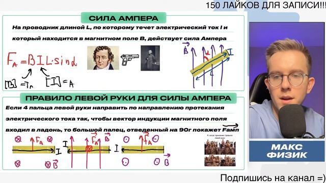 ВЕСЬ МАГНЕТИЗМ ЗА ЧАС ДЛЯ ЕГЭ ПО ФИЗИКЕ | ЕГЭ по физике 2024 |  МАКС ФИЗИК