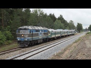 Последние эстонские дизель-поезда ДР1А  / Last Estonian DR1A DMU motor cars heading to Latvia