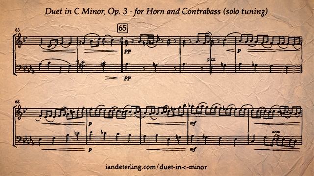 Horn and Contrabass (solo tuning) Duet in C Minor, Op. 3 смотреть онлайн