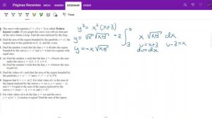 6.1.49 The curve y^2 = x^2(x+3) is called Tschirnhausen’s cubic. Find the area enclosed by the loop