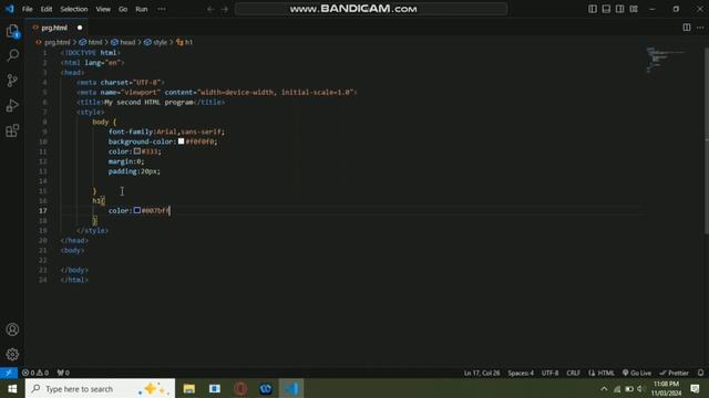 HTML second program 💫🥳 and web page coloring #coder #coding #html #computerscience #programming