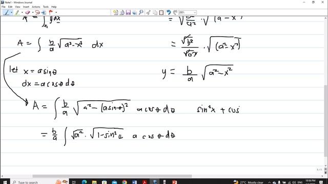 How to find the plane areas of ellipse using integration? смотреть онлайн