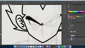 How To Draw Vegeta | Sketch to Vector Adobe Illustrator Tutorial