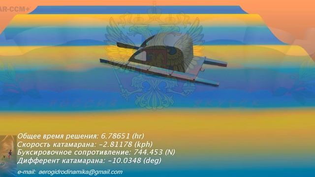 Свободный катамаран на свободной поверхности с волнами в виртуальном бассейне смотреть онлайн