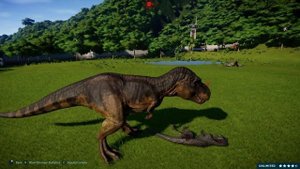 Jurassic World Evolution - 2 Indoraptor vs 2 Tyrannosaurus Rex (1080p 60FPS)
