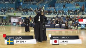 17th World Kendo Championships 2ch K.SATO(SWE) vs M.SENOO(JPN)