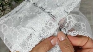 Большой бант из кружева #белыйбант #diy #мкбантиков #нежныйбант