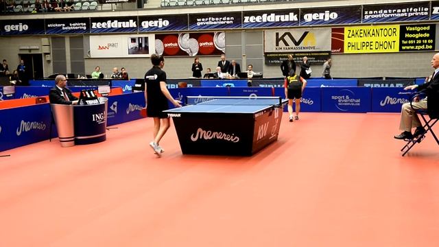B-K-Tafeltennis 2015 Finale Dames A laatste set смотреть онлайн