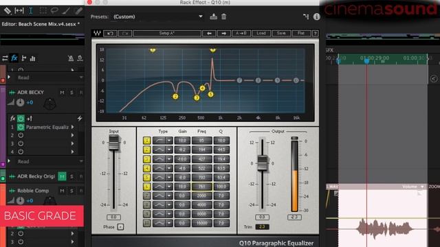 Cinema Sound: Dialog Basic Grade with Waves Q10 EQ