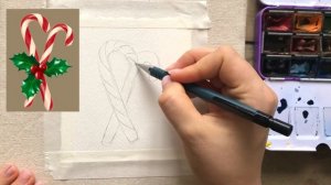 НОВОГОДНИЕ ОТКРЫТКИ АКВАРЕЛЬЮ! Своими руками!