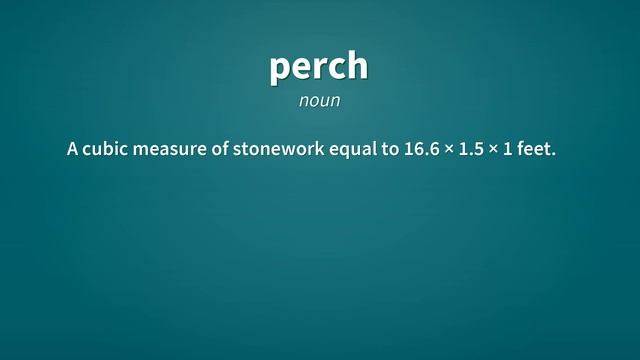 Perch | Definition of perch