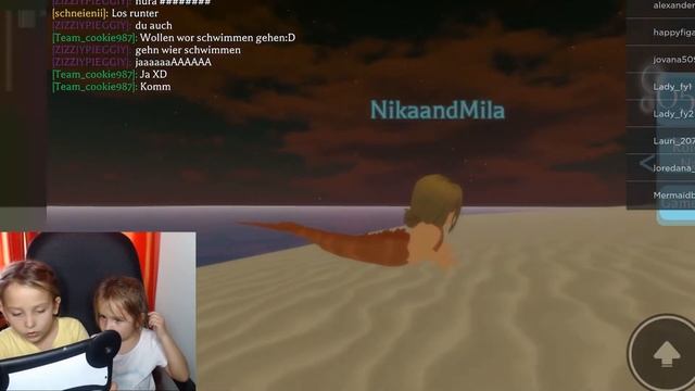 Милана и Ника стали русалками в мире Roblox