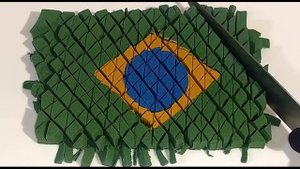 Brazil flag / ASMR kinetic sand /  Brazil flag