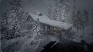 Сильная метель возле маленькой хижины бушует 10 часов