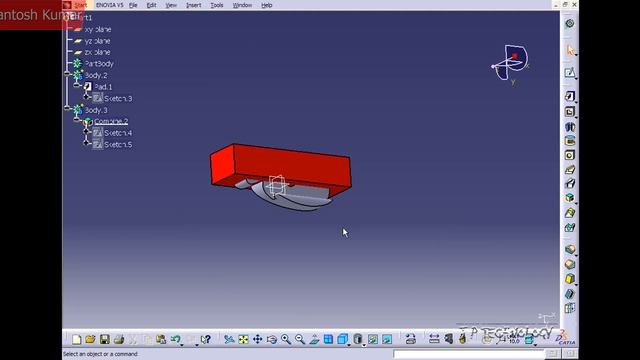 CATIA v5 | DASSAULT SYSTEMES | Walkthrough Part - 102 | BOOLEAN REMOVE APPLICATION