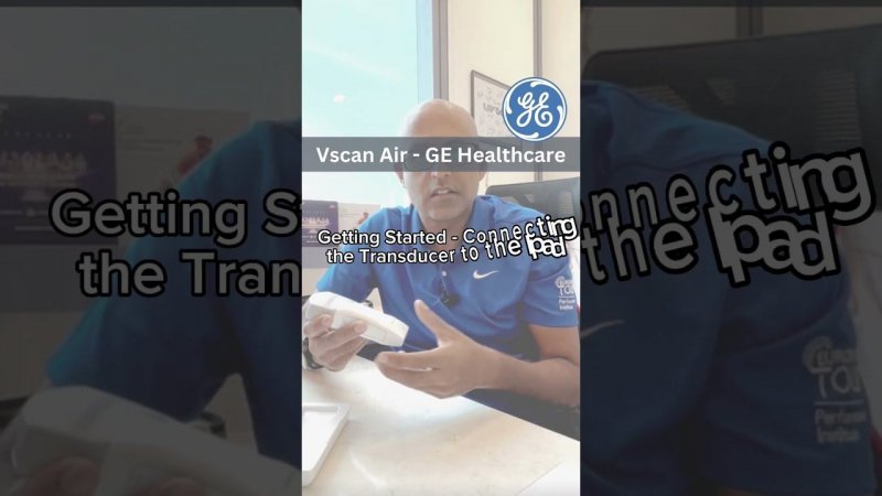 Portable #ultrasound: GE V Scan - Connecting the transducer