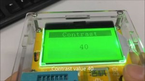 How to adjust the brightness contrast of Mega328 Transistor Tester?