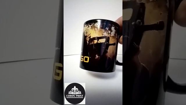cs:go Печать на чашке. Подарок. Фото печать. Чашка черная.