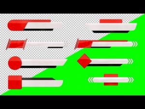 Футаж на зеленом фоне — Новостные плашки для титров