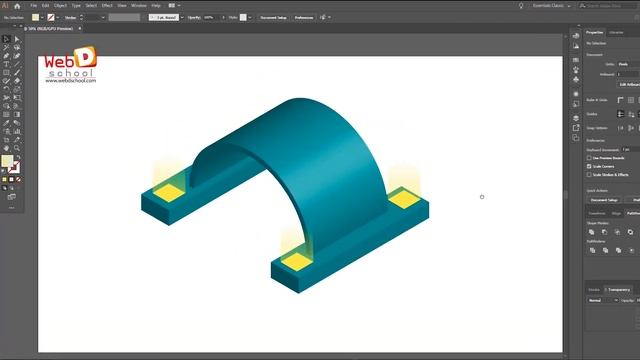 Creating 3D Isometric design in Adobe Illustrator | Web D School | Tutorials