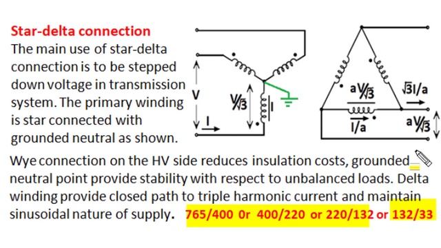 Three phase transformer DELTA delta Dd, STAR delta Yd, DELTA star Dy connection, merit & applicatio