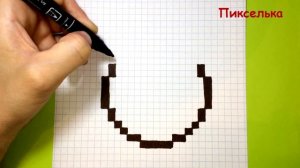 Как Рисовать Теннисный Мяч по Клеточкам ♥ Рисунки по Клеточкам