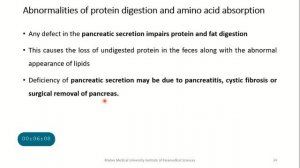 Digestion and absorption of Proteins