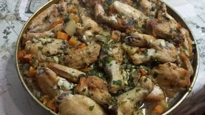 Вкусные крылышки с картошкой