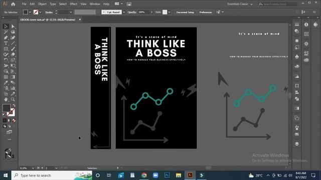 How to design ebook Cover in adobe illustrator with mockup