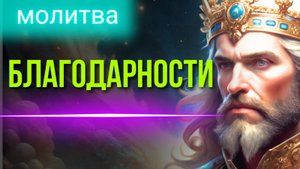 Молитва БЛАГОДАРНОСТИ