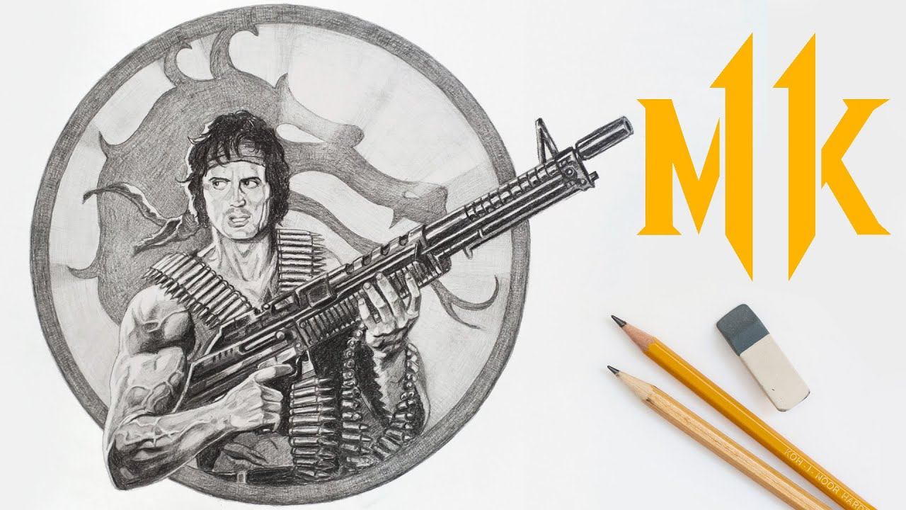 Rambo in Mortal Kombat 11 - speed drawing смотреть онлайн