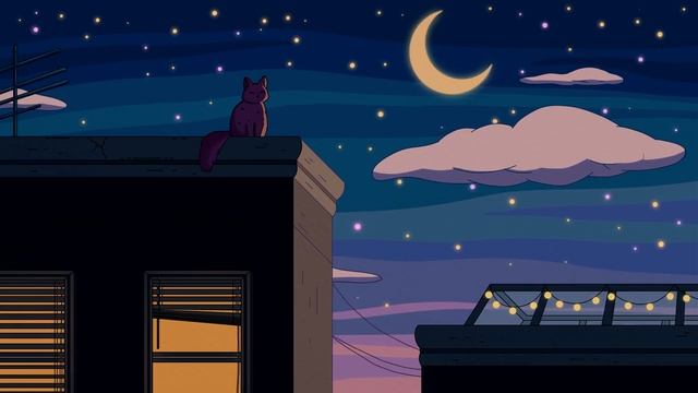 Purrple Cat - City Nights