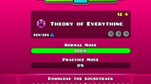 Theory of everything (12 уровень) в geometry dash