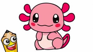 КАК НАРИСОВАТЬ АКСОЛОТЛЯ КАВАИ ЛЕГКО