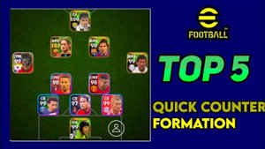 efootball top 5 hidden quick counter formation|| 3 Amf formation in this week||