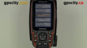 The Route Settings menu in the Garmin GPSMap 62S