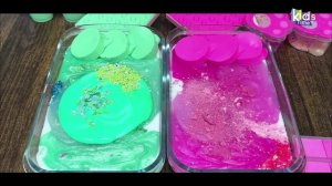 МЯТНЫЙ против РОЗОВОГО I Смешивание случайных компонентов в глянцевый слайм