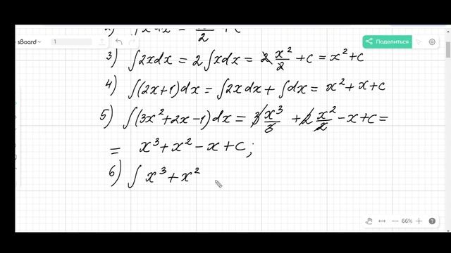 Разбор домашнего задания. Неопределенный интеграл